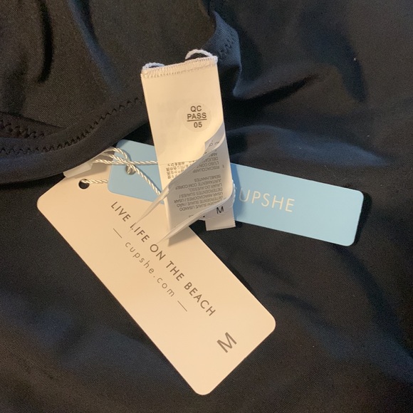 NWT CUPSHE Live on the beach CROSS STRAPPY DEEP V NECK padded BATHING SWIMSUIT♥️ - Picture 6 of 10